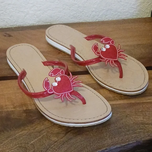 Coach Rare Marina Crab Slippers Size 8.5 - Picture 2 of 13